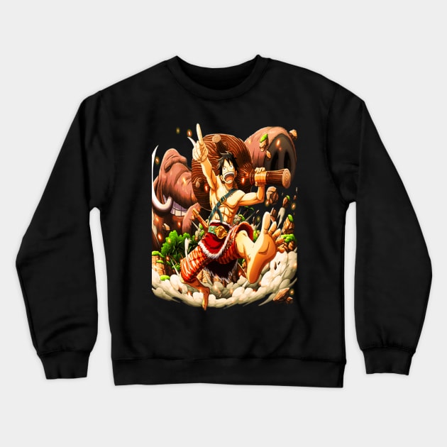 One Piece Luffy Crewneck Sweatshirt by defreitasysou